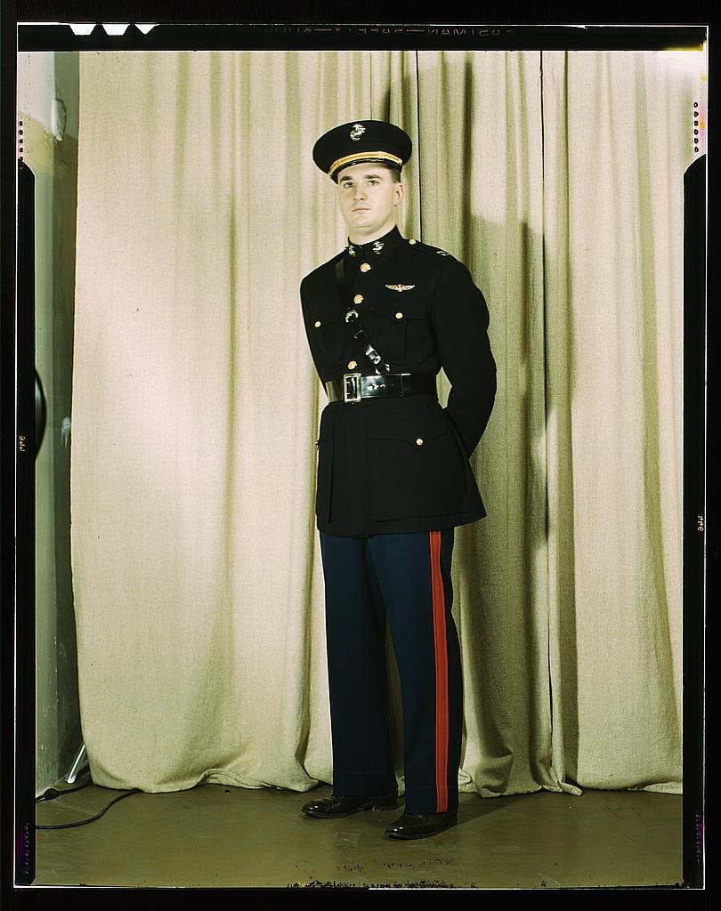 WWII USMC Officer Uniforms - Vintage Color Photos - UNIFORMS [REF] USMC