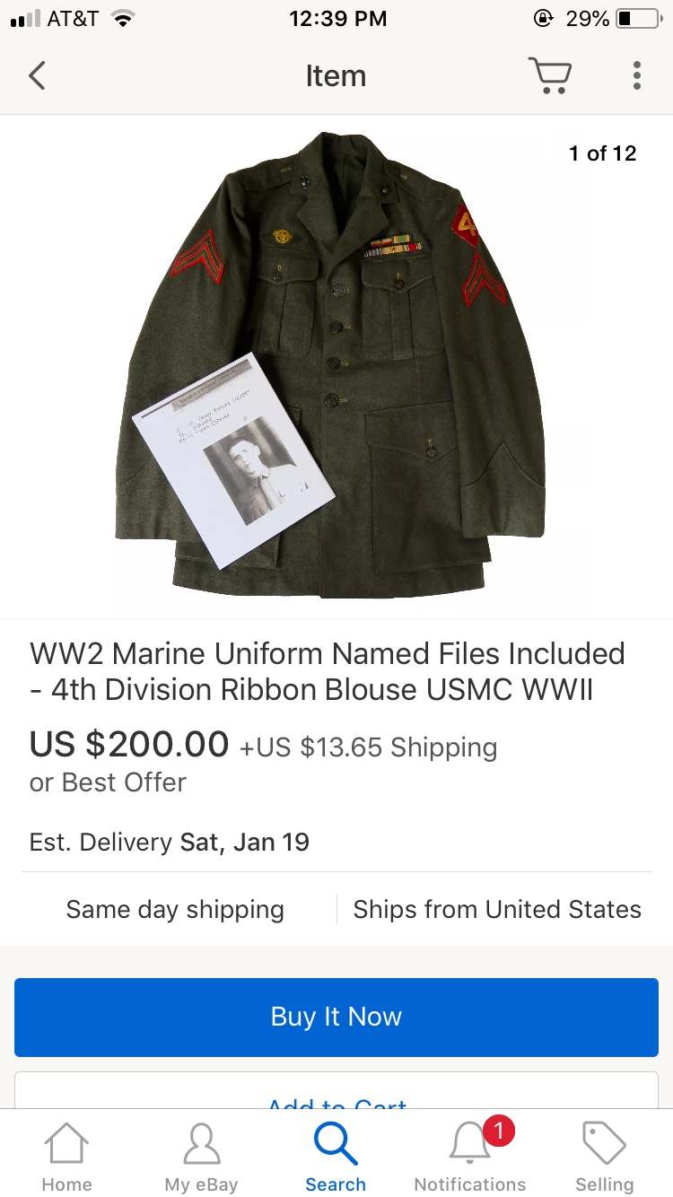 実物 USED 米軍 USMC ロングスリーブ オフィサーシャツ ミリタリー