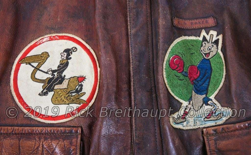 Original U.S. WWII British Made Embroidered 614th