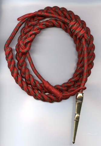 red cord army dress uniform What is this red and green aiguillette or fourragere - UNIFORMS