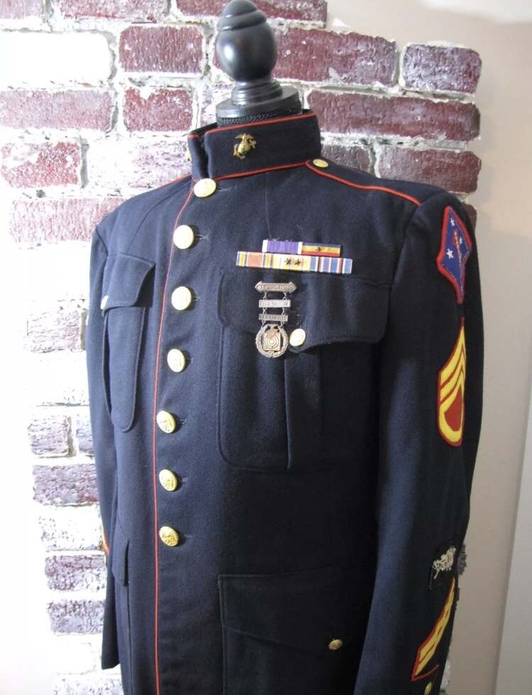 その他 50s USMC dress jaket USMC Dress Blues - 2-M 1950s . UA1071 - Time Traveler Militaria