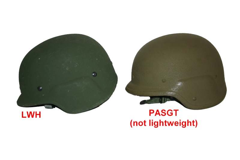 Difference between Lightweight Helmet (USMC) and PASGT helmets (all