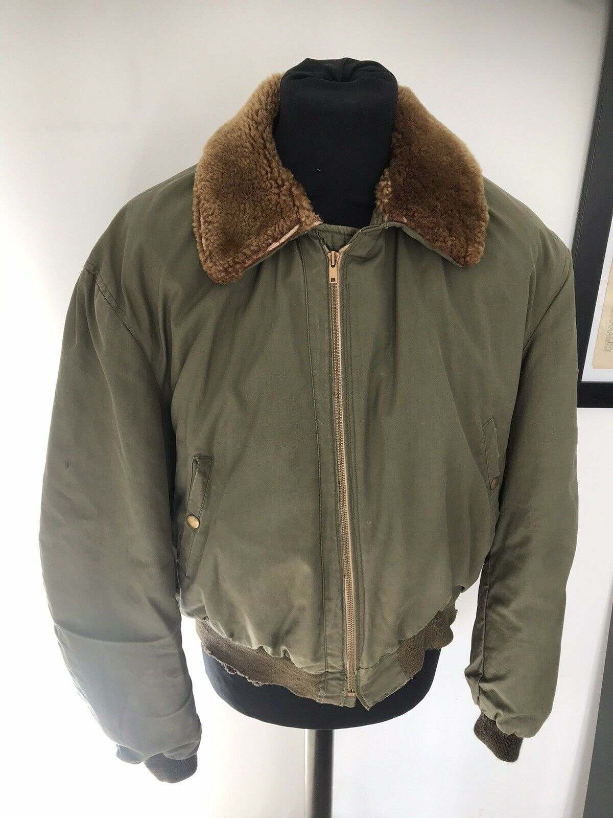 40年代 Vintage B-15 Flight Jacket 40's] WWⅡ U.S.ARMY Air Force Type B-15A Flight Jacket