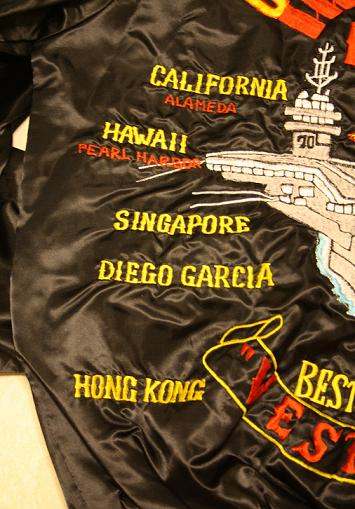 ジャケット・アウター 90s Souvenir Jacket \"CVN 70\" USS Carl Vinson CVN-70 Philippines Tour/Party Jacket - NAVAL