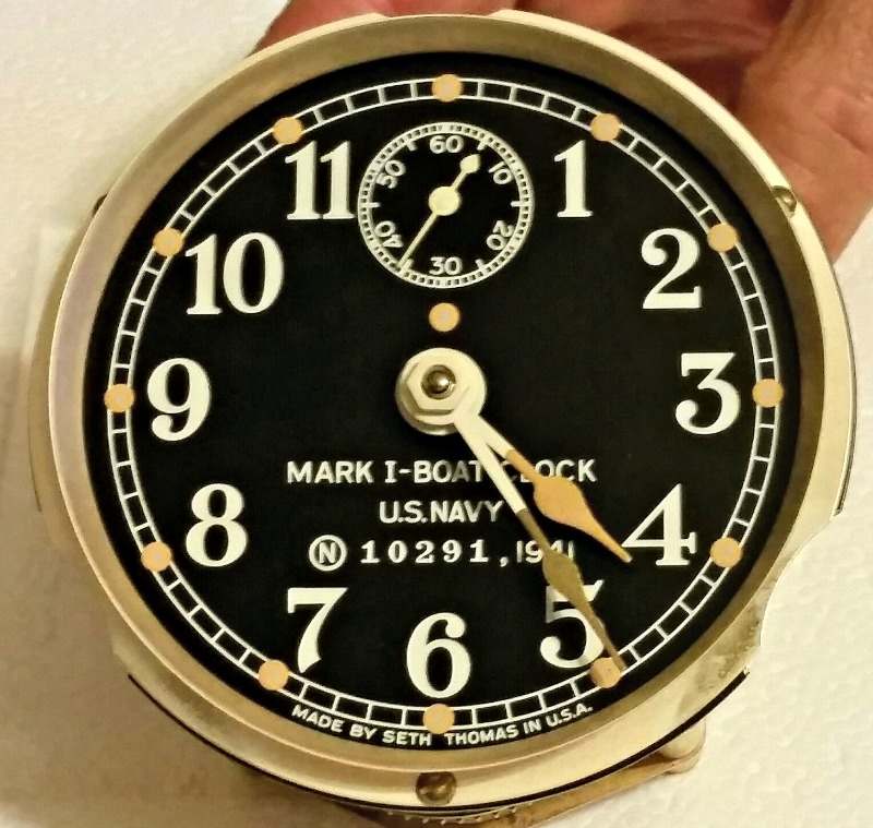 Seth Thomas USN Mark I Boat Clock - NAVAL SEA SERVICE GEAR