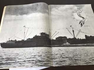 U.S.S. Pelias AS-14 OD プリントMA-1タイプ 黒 L Printedジャケット 米海軍艦艇 グリフィン級潜水母艦 ペリアス U.S. NAVY 人魚 USS PELIAS (AS-14) Deployments \u0026 History