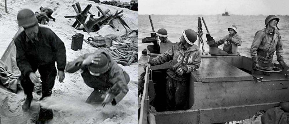 Please share your Normandy D-Day NAVY grey striped helmets