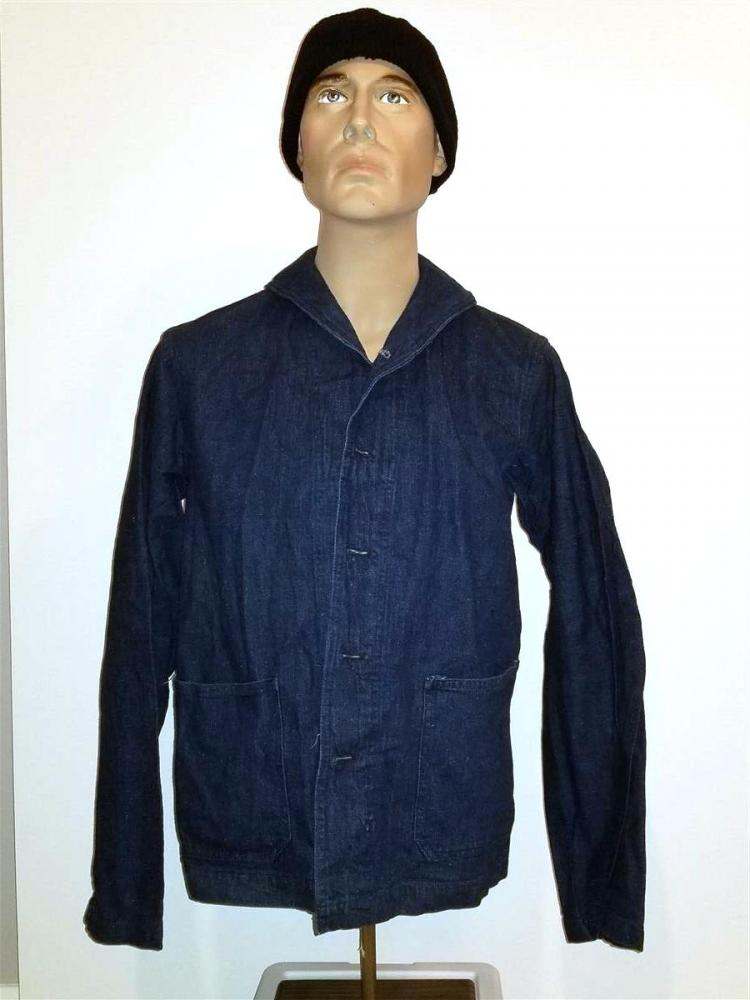 Original WWII US Navy Shawl Collar Denim Jacket - NAVAL