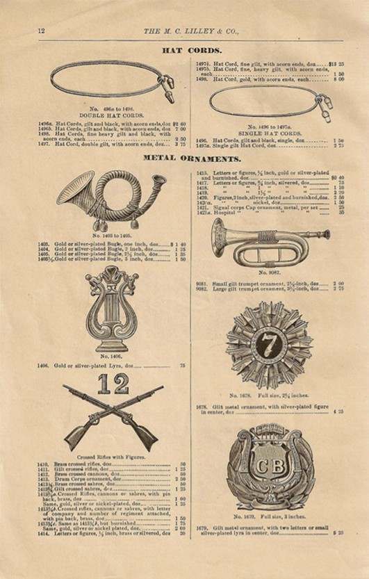 1891 M.C.Lilley & Co. Catalogue UNIFORMS U.S. Militaria Forum