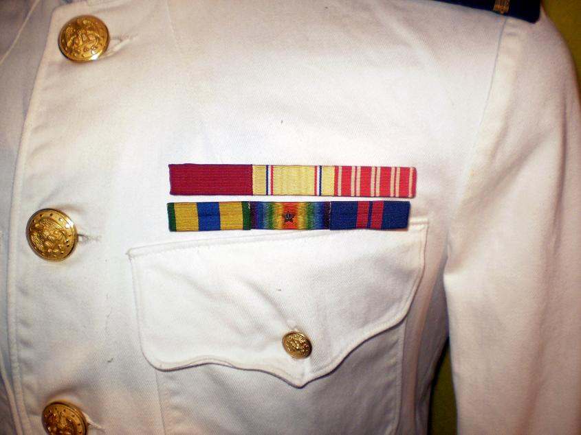 US Navy CWO 4 of supply, white jacket - NAVAL & SEA SERVICE