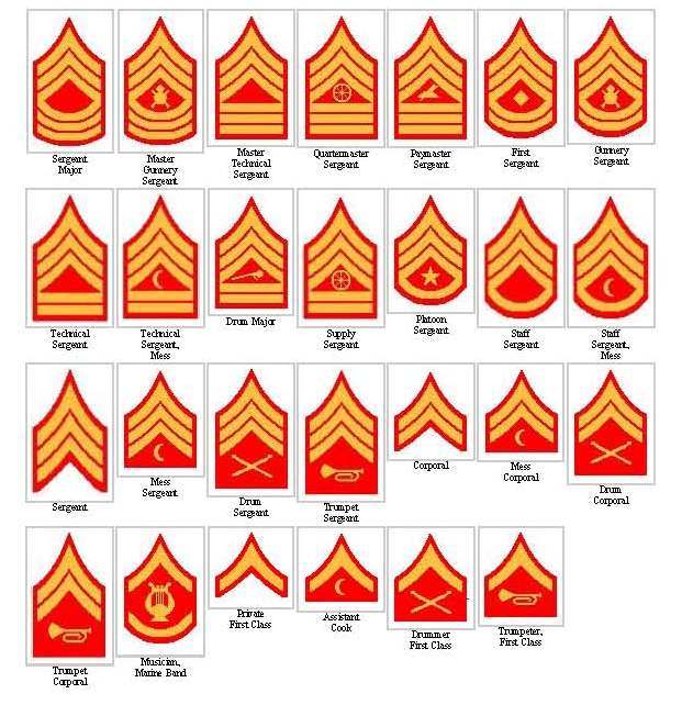 marines enlisted ranks marines enlisted ranks