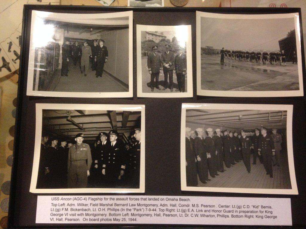 USS Ancon (DDay Omaha Beach) Adm. John L. Hall Signed Photo EPHEMERA