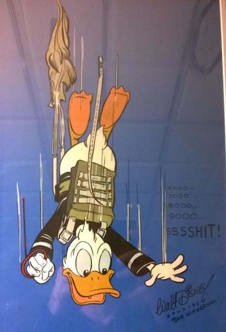 Donald Duck Paratrooper. Original painting by Joe Witzerman - WALT DISNEY  GOES TO WAR - U.S. Militaria Forum
