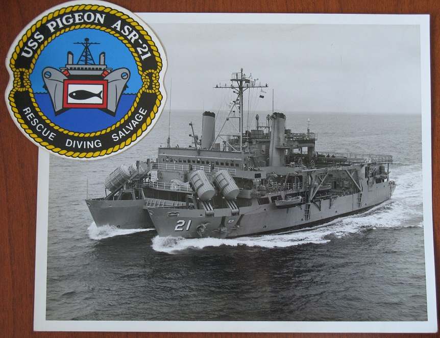 21 Fish design Patch Patches USN US Navy USA Military NEW USS Pigeon ASR 