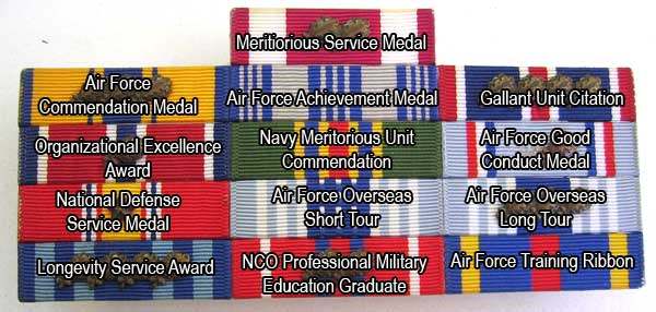 National Defense Service Medal Ribbon Bar with Oak Leaf Cluster