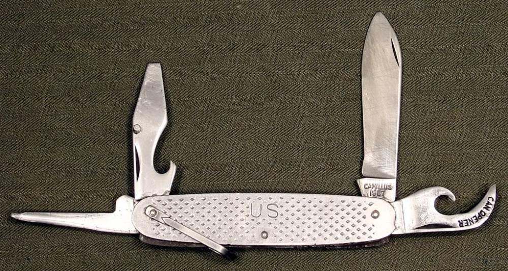 Vintage Camillus Us Army Military Stainless Blade Pocket Knife My XXX