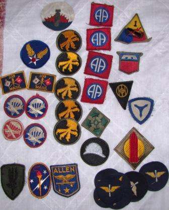 PATCH LOAD, UNUSUAL PLACE - ARMY AND USAAF - U.S. Militaria Forum