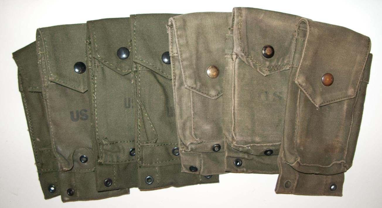 Unmarked M1961 USMC Ammo Pouches for M14 FIELD & PERSONAL GEAR