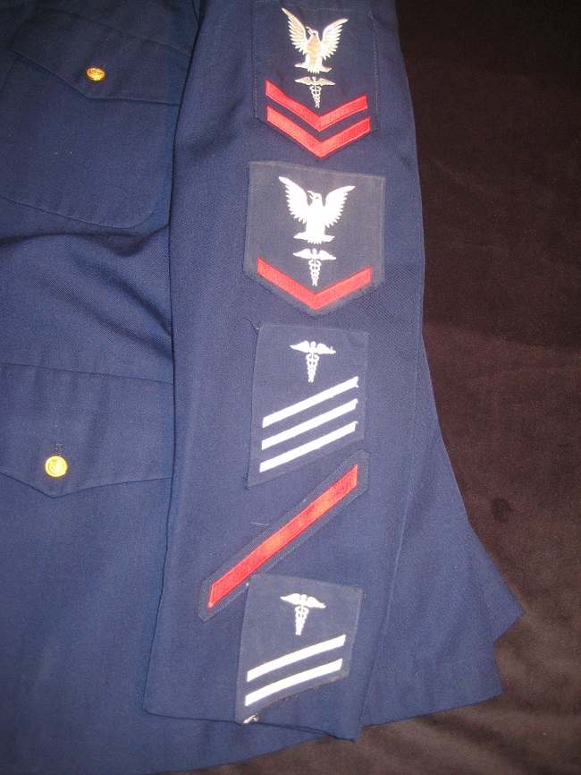service stripes navy dress blues US NAVY Service Stripes (Hash Marks) Set of 3 – Second Tour Uniforms main image 0
