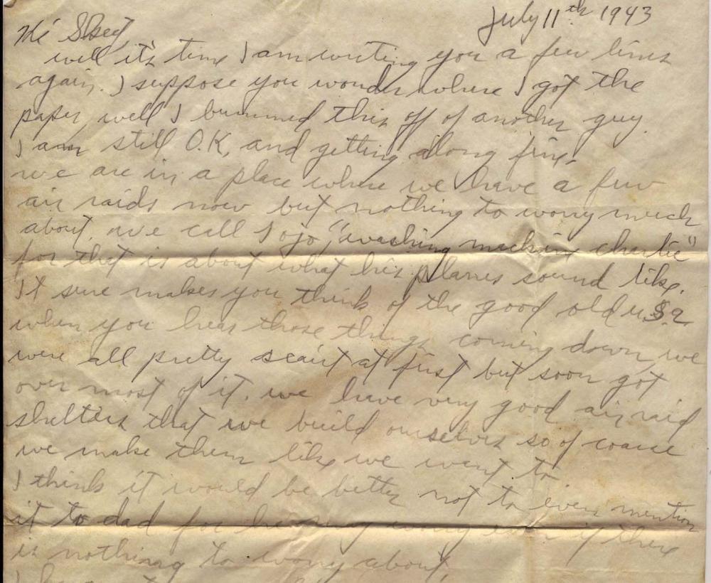 The last spin of "Washing Machine Charlie" and the Submarine Tank