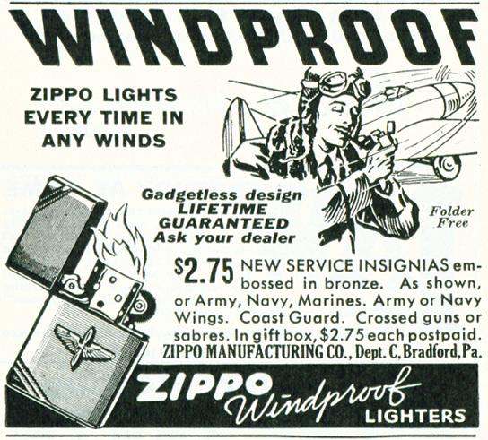 World War II Ads for Zippo Lighters - EPHEMERA, PHOTOGRAPHS & MILITARY  ARTWORK - U.S. Militaria Forum