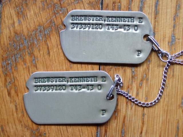 WWII Dog Tag 1st Type - World War II Type 1 Dog Tags