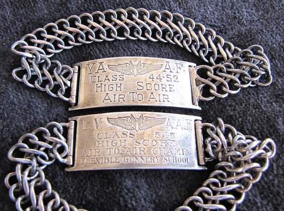 WWII AAF Aerial Gunnery School Trophy Bracelets. - IDENTITY