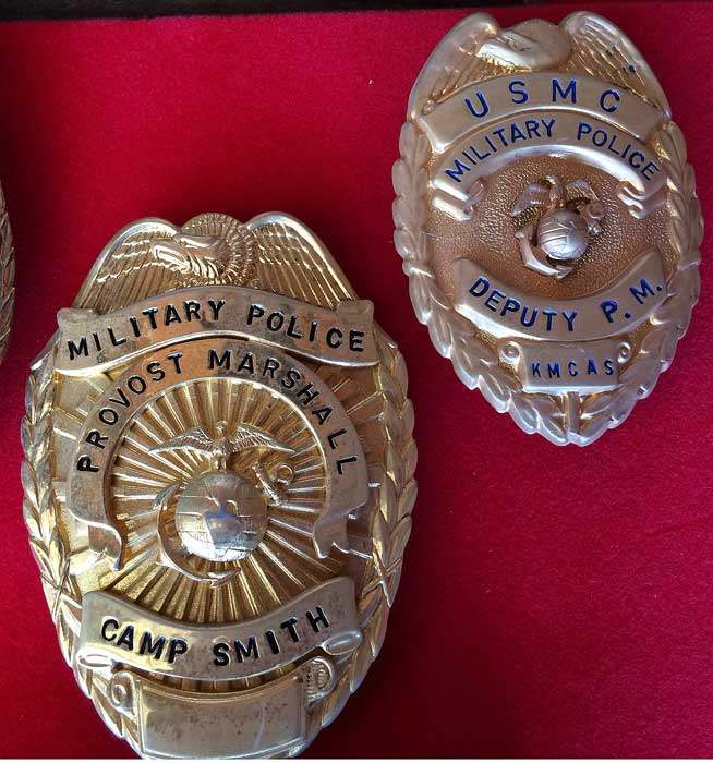 Marine Corps badge collection MP, Provost, Security - BADGES