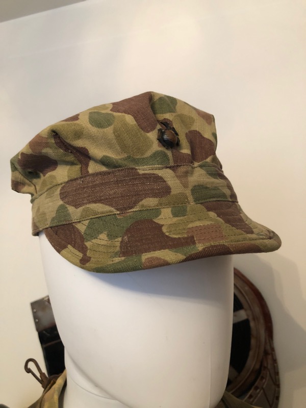 Finally found an original WW2 USMC Camo Utility Cap (cover