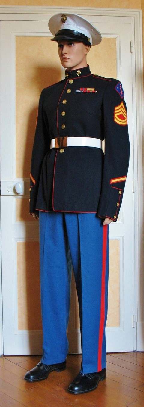 WW2 USMC dress  blue with bloody patch UNIFORMS  U S 
