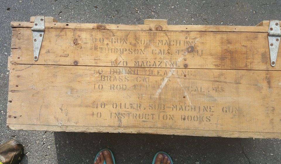 Thompson submachine gun shipping crate. FIREARMS U.S. Militaria Forum