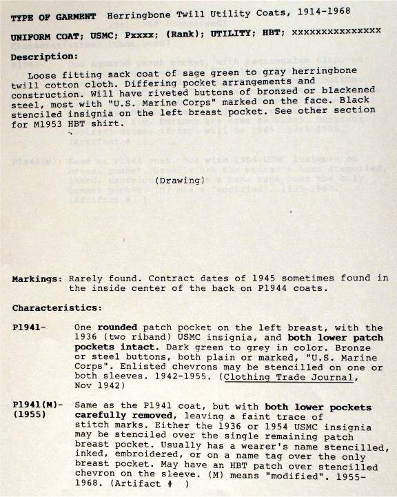 USMC Museum Uniform Catalog UNIFORMS U.S. Militaria Forum