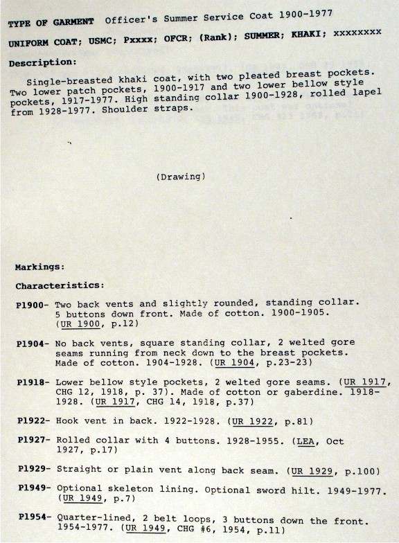 USMC Museum Uniform Catalog UNIFORMS U.S. Militaria Forum