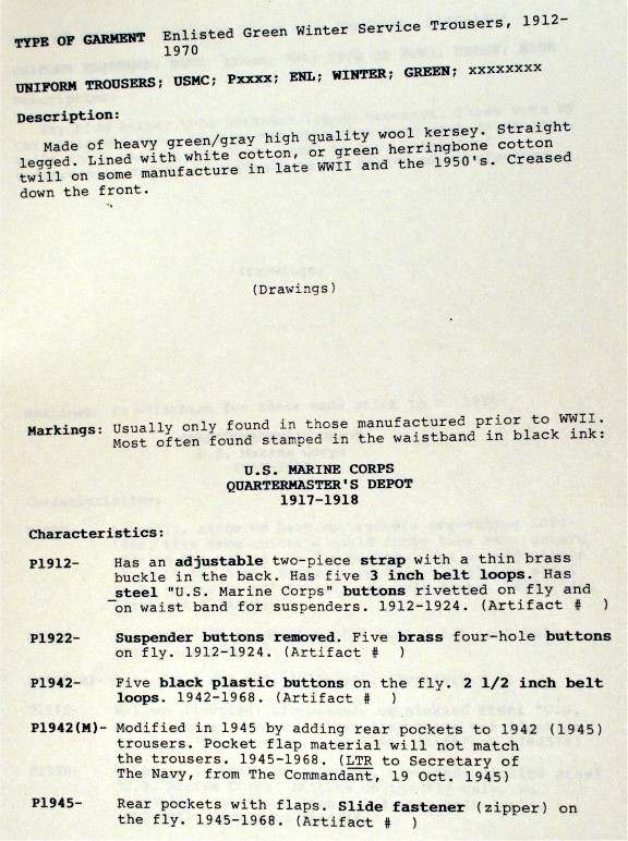 USMC Museum Uniform Catalog UNIFORMS U.S. Militaria Forum