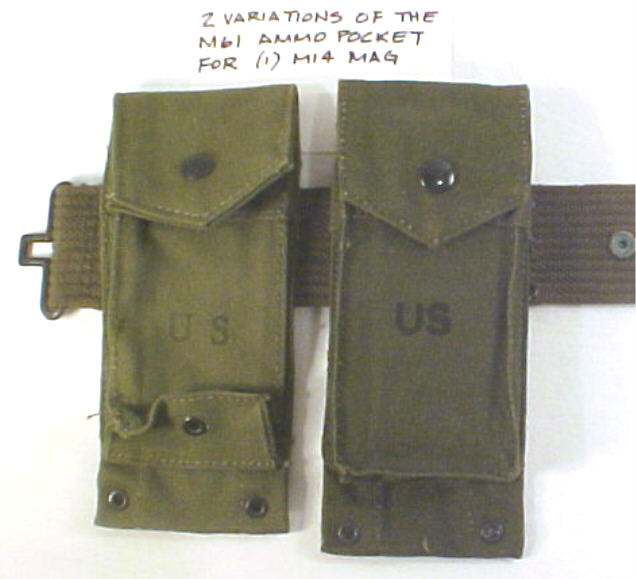 Unmarked M1961 USMC Ammo Pouches for M14 FIELD & PERSONAL GEAR