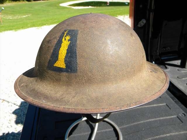 WWI 77th Division M1917 Helmet. (Initials C.L.S. Inside, any chance of ...