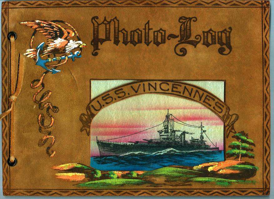 Uss vincennes ca 44 photo album ephemera photographs military