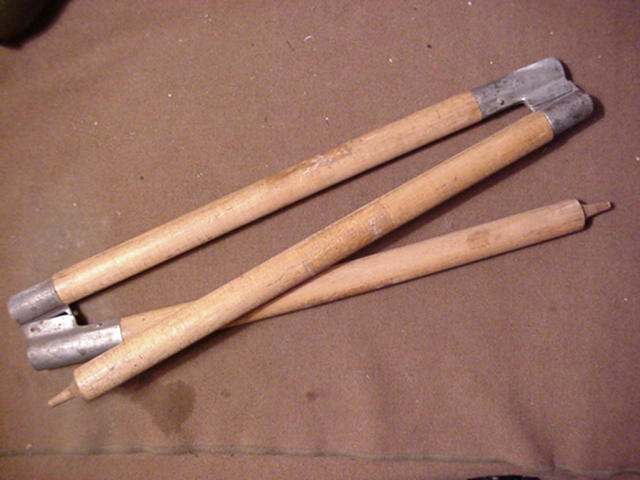 Folding clearance tent poles
