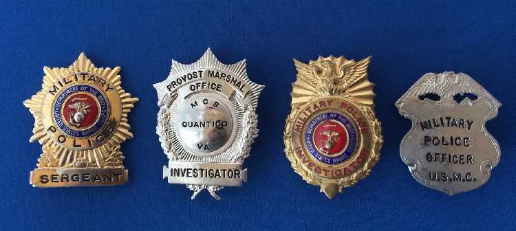 USMC MP badges - BADGES, AWARDS, DUI, AND COLLAR BRASS - U.S.