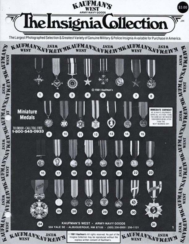 1981 "Kaufmans West" Army & Navy Surplus catalogue EPHEMERA