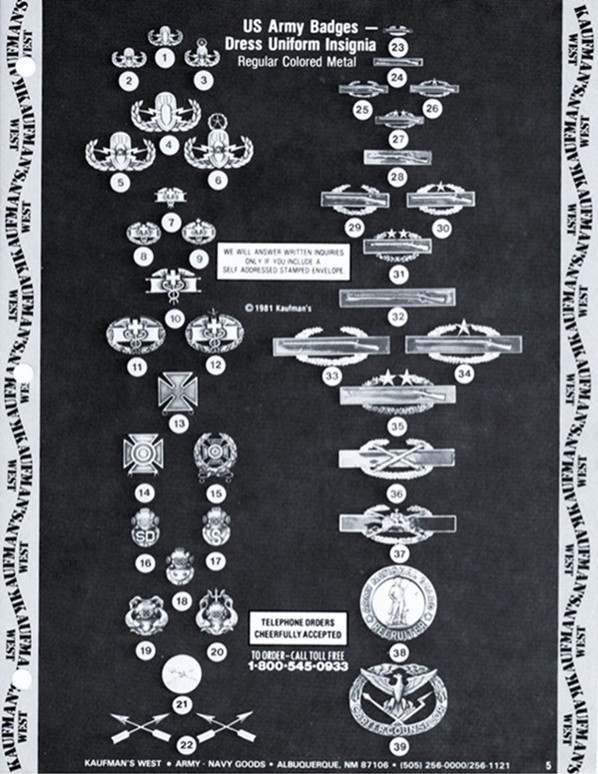 1981 "Kaufmans West" Army & Navy Surplus catalogue EPHEMERA