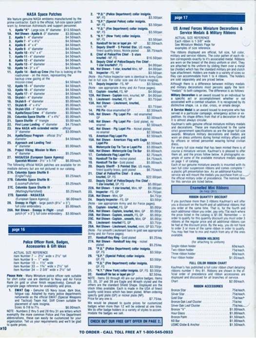 1981 "Kaufmans West" Army & Navy Surplus catalogue Page 2 EPHEMERA