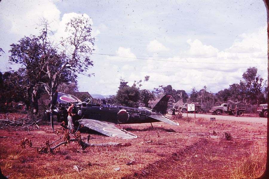 WW2 Color Photograph. Wrecked Japanese Plane - EPHEMERA