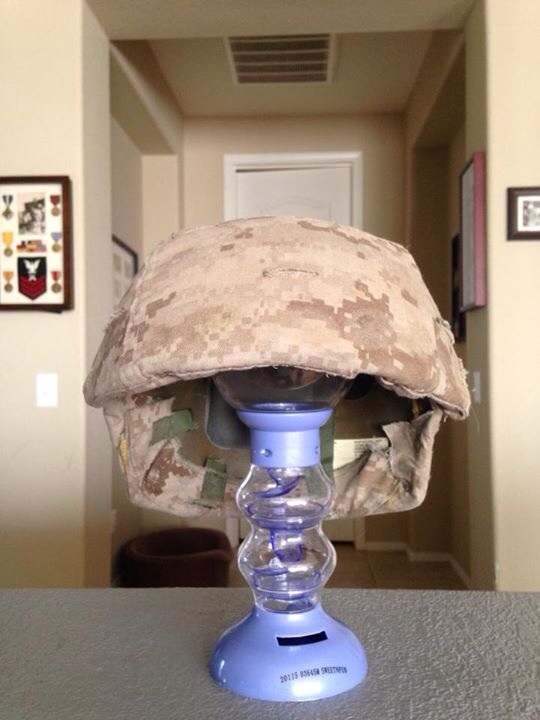CVC helmet with field modified Marpat cover MODERN COMPOSITE HELMETS