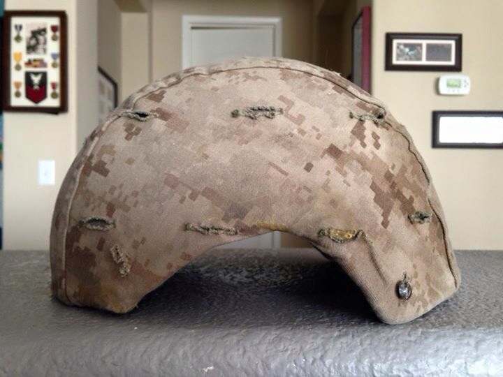 CVC helmet with field modified Marpat cover MODERN COMPOSITE HELMETS