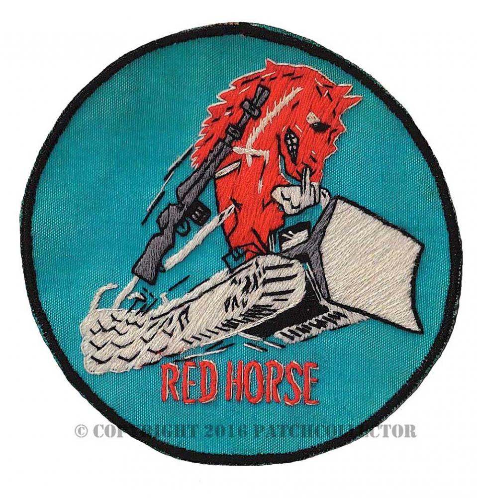 A Vietnam war era incountry made USAF Combat Engineer Red Horse patch