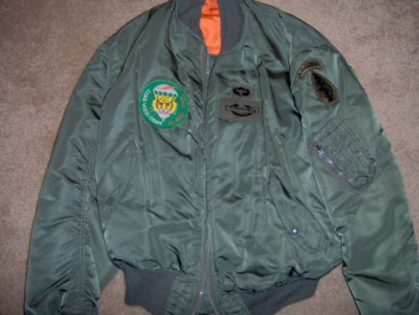 Ma1 Flyer Black Vintage Nylon Bomber Jacket Size XL Black