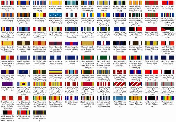 Military Ribbons And Medals Chart