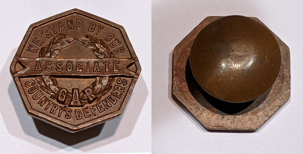 G.A.R. associate lapel button - VETERANS' ORGANIZATIONS - U.S ...