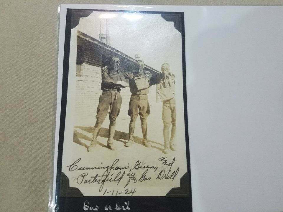 Cunningham, Green, and Porterfield after Gas Drill (Akron-Tissot, Model of 1918, Type B with Besse Eyepieces).jpg